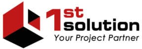 1st Solution Firmenlogo mit Slogan