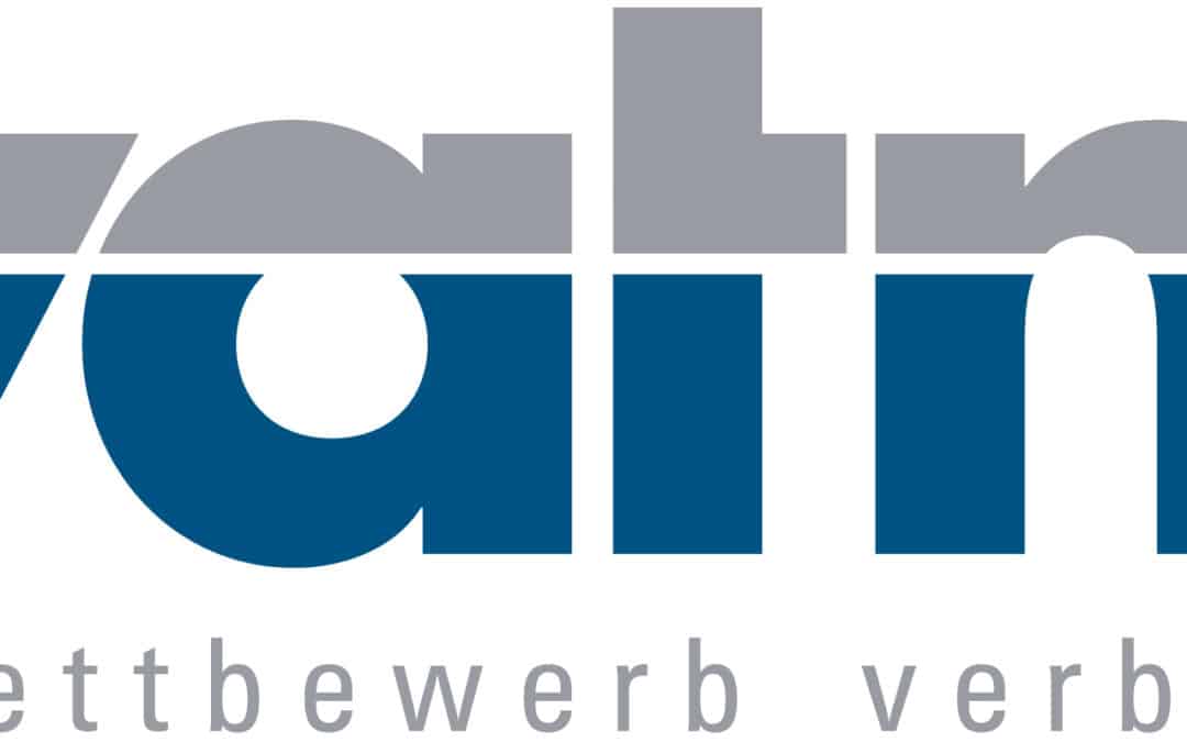 Logo mit Schriftzug "Valm Wetbewerb verbindet" in Blau-Grau.