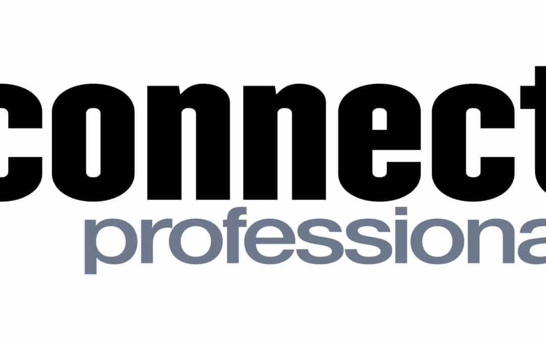 Logo "connect professional" in Schwarz-Grau.