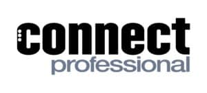 Logo "connect professional" in Schwarz-Grau.